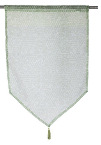 Kurzgardine mit ornamenten - kurzgardine,
