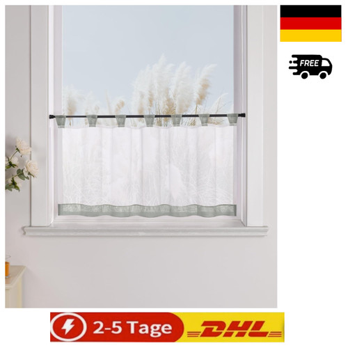 Voile gardine mit - mit, schlaufen