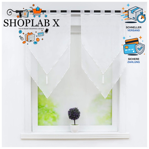 Scheibengardine voile panneaux - voile,
