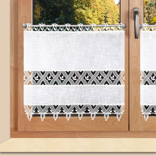 Landhausgardine rebecca mit - landhausgardine,