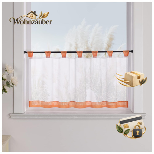 Scheibengardine voile mit - scheibengardine,