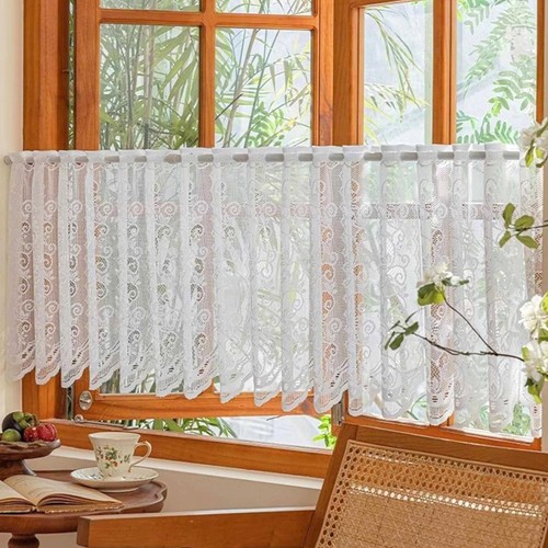 Jacquard gardine blumenmuster - jacquard,